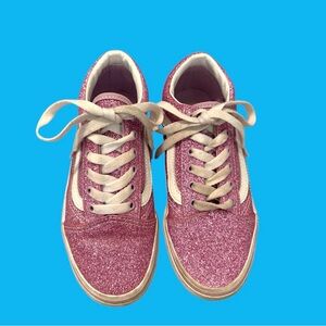 Glittery pink Vans